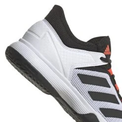 Adidas Ubersonic 4 Junior Tennis Shoe (White/Black/Red) -Racquet Guys Sports GW2997 8 FOOTWEAR Photography DetailView1 white