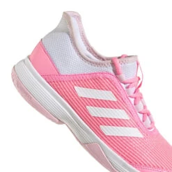 Adidas Adizero Club Junior Tennis Shoe (Pink/White) -Racquet Guys Sports GX1855 9 FOOTWEAR Photography DetailView2 white