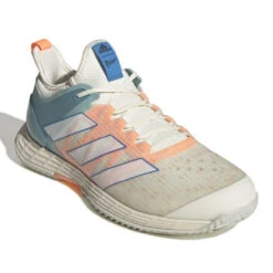 Adidas Adizero Ubersonic 4 Parley Men's Tennis Shoes (White/Beam Orange) -Racquet Guys Sports GX9623 6 FOOTWEAR Photography FrontLateralTopView white