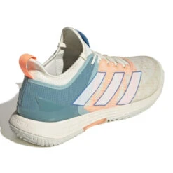 Adidas Adizero Ubersonic 4 Parley Men's Tennis Shoes (White/Beam Orange) -Racquet Guys Sports GX9623 7 FOOTWEAR Photography BackLateralTopView white