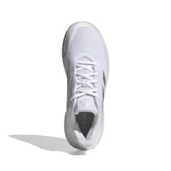 Adidas CourtJam Control Women's Tennis Shoe (White/Silver) -Racquet Guys Sports GY1334 3 FOOTWEAR Photography TopPortraitView white