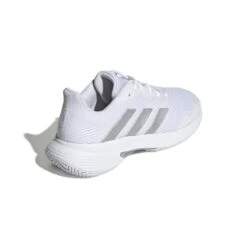 Adidas CourtJam Control Women's Tennis Shoe (White/Silver) -Racquet Guys Sports GY1334 7 FOOTWEAR Photography BackLateralTopView white
