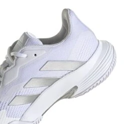 Adidas CourtJam Control Women's Tennis Shoe (White/Silver) -Racquet Guys Sports GY1334 8 FOOTWEAR Photography DetailView1 white