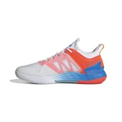 Adidas Adizero Ubersonic 4 Men's Tennis Shoe (White/Blue/Red) -Racquet Guys Sports GY3317 5 FOOTWEAR Photography SideMedialCenterView white