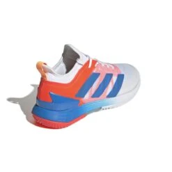 Adidas Adizero Ubersonic 4 Men's Tennis Shoe (White/Blue/Red) -Racquet Guys Sports GY3317 7 FOOTWEAR Photography BackLateralTopView white