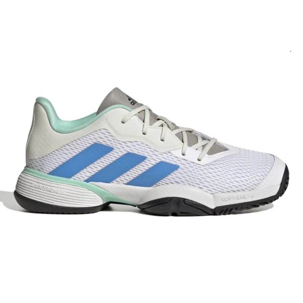 Adidas Barricade Junior Tennis Shoe (White/Blue) 1 Adidas Barricade Junior Tennis Shoe (White/Blue)