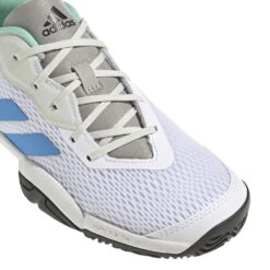 Adidas Barricade Junior Tennis Shoe (White/Blue) 7 Adidas Barricade Junior Tennis Shoe (White/Blue) -Racquet Guys Sports GY4017 7 FOOTWEAR Photography DetailView1 white