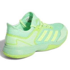 Adidas Ubersonic 4 Junior Tennis Shoe (Beam Green/Signal Green) -Racquet Guys Sports GY4019 7 FOOTWEAR Photography BackLateralTopView white