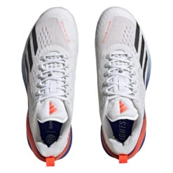 Adidas Adizero Cybersonic Men's Tennis Shoe (White/Black) -Racquet Guys Sports GY9634 3 FOOTWEAR Photography TopPortraitView transparent