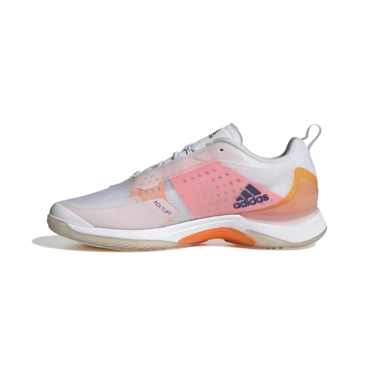 Adidas Avacourt Women's Tennis Shoe (White/Indigo/Orange) 2 Adidas Avacourt Women's Tennis Shoe (White/Indigo/Orange) - Image 2