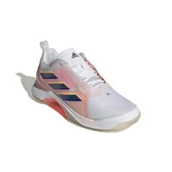 Adidas Avacourt Women's Tennis Shoe (White/Indigo/Orange) 12 Adidas Avacourt Women's Tennis Shoe (White/Indigo/Orange) -Racquet Guys Sports GZ0690 6 FOOTWEAR Photography FrontLateralTopView white