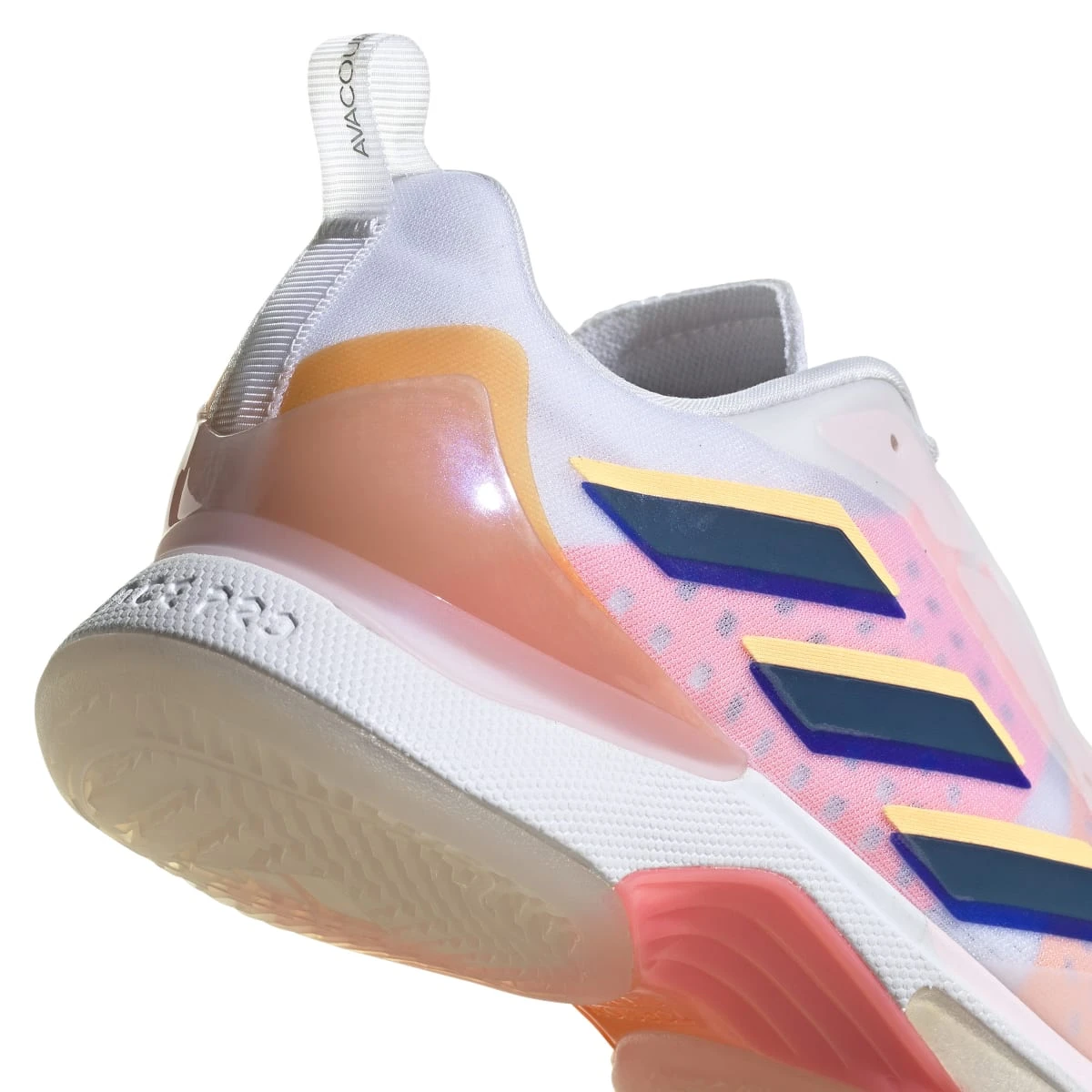 Adidas Avacourt Women's Tennis Shoe (White/Indigo/Orange) 8 Adidas Avacourt Women's Tennis Shoe (White/Indigo/Orange) - Image 8