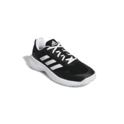 Adidas GameCourt 2 Women's Tennis Shoe (Black/White) -Racquet Guys Sports GZ0694 6 FOOTWEAR Photography FrontLateralTopView white