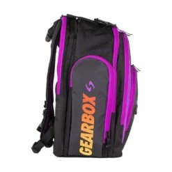 Gearbox Backpack - Court (Purple Accent With Red/Yellow Gradient) -Racquet Guys Sports GearboxCourtBackpack2