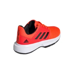 Adidas CourtJam XJ Junior Tennis Shoe (Solar Red/Black/White) -Racquet Guys Sports H68131 FTW photo back lateral top white