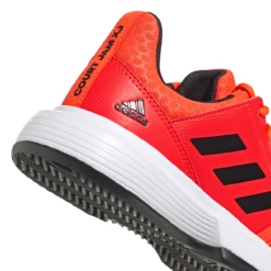 Adidas CourtJam XJ Junior Tennis Shoe (Solar Red/Black/White) -Racquet Guys Sports H68131 FTW photo detail 1 white