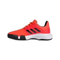 Adidas CourtJam XJ Junior Tennis Shoe (Solar Red/Black/White) -Racquet Guys Sports H68131 FTW photo side medial center white