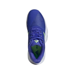 Adidas CourtJam XJ Junior Tennis Shoe (Blue/Neon Green) -Racquet Guys Sports H68132 FTW photo top portrait white