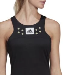 Adidas Women's Paris Heat.Rdy Tennis Y-Tank Dress (Black/Pullim) -Racquet Guys Sports HA7628 10 APPAREL OnModel DetailView2 white