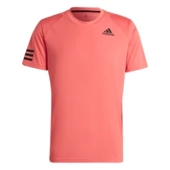 Adidas Men's 3 Stripes Club Top (Semi Turbo/Black) -Racquet Guys Sports HB9075 APP photo front white