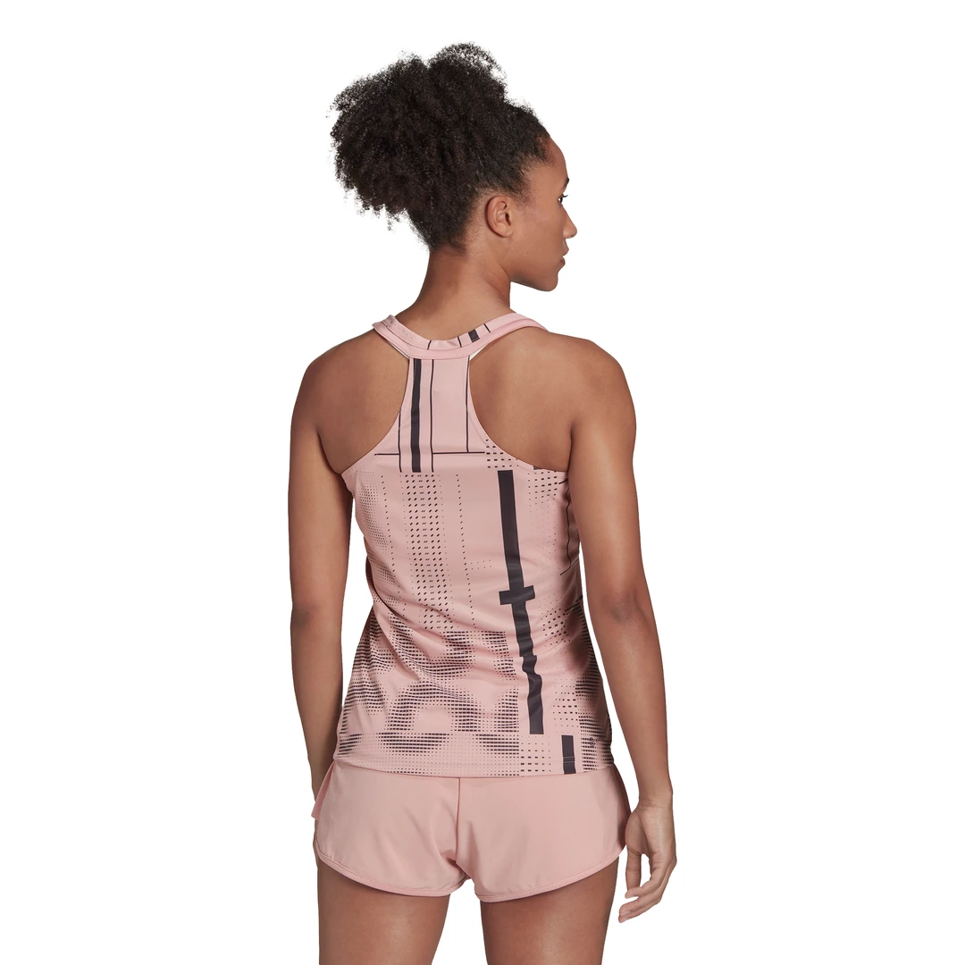Adidas Women's Club Tennis Graphic Tank Top (Wonder Mauve/Black) 3 Adidas Women's Club Tennis Graphic Tank Top (Wonder Mauve/Black) - Image 3