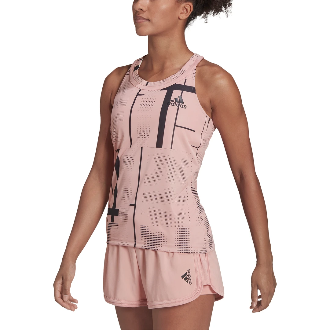 Adidas Women's Club Tennis Graphic Tank Top (Wonder Mauve/Black) 2 Adidas Women's Club Tennis Graphic Tank Top (Wonder Mauve/Black) - Image 2