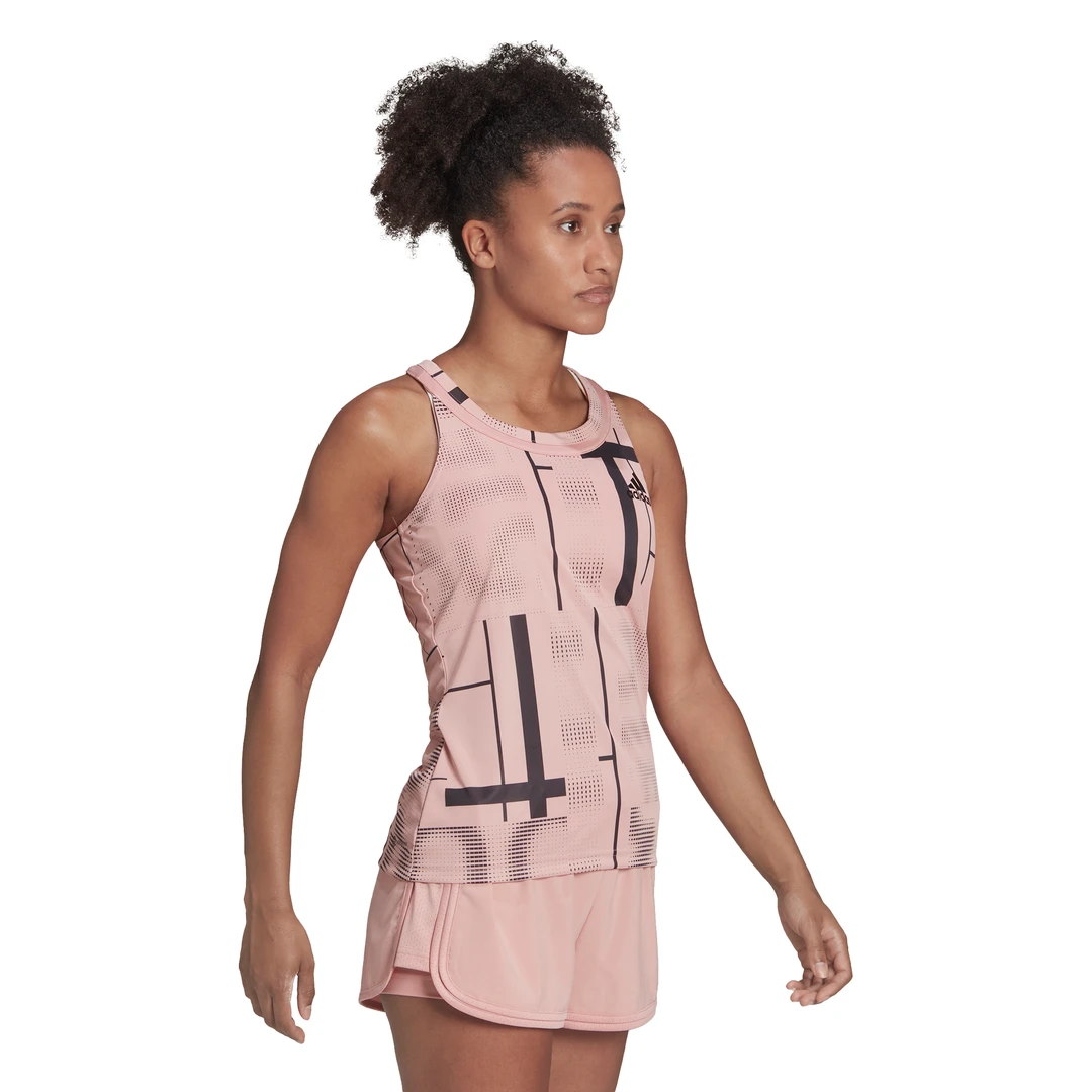 Adidas Women's Club Tennis Graphic Tank Top (Wonder Mauve/Black) 4 Adidas Women's Club Tennis Graphic Tank Top (Wonder Mauve/Black) - Image 4