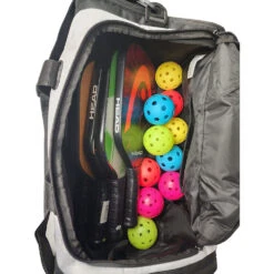 Head Novak Djokovic Duffel Bag (White/Black) -Racquet Guys Sports HEAD Djokovic Duffel PB 2