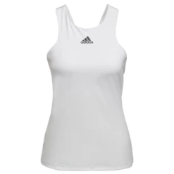 Adidas Women's Tennis Y-Tank Top (White) 15 Adidas Women's Tennis Y-Tank Top (White) -Racquet Guys Sports HF0842 APP photo front center white