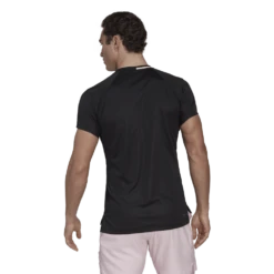 Adidas Men's US Series Top (Black) 8 Adidas Men's US Series Top (Black) -Racquet Guys Sports HH9472 5 APPAREL OnModel BackView transparent