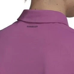 Adidas Men's Club 3 Stripes Polo (Semi Pulse Lilac) -Racquet Guys Sports HN3912 7 APPAREL OnModel DetailView1 white