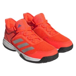 Adidas Ubersonic 4 Junior Tennis Shoe (Red) -Racquet Guys Sports HP9698 6 FOOTWEAR Photography FrontLateralTopView transparent