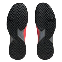 Adidas Adizero Ubersonic 4 Men's Tennis Shoe (Red) -Racquet Guys Sports HQ8379 3 FOOTWEAR Photography BottomView transparent