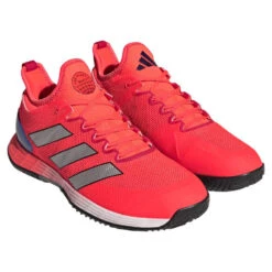 Adidas Adizero Ubersonic 4 Men's Tennis Shoe (Red) -Racquet Guys Sports HQ8379 5 FOOTWEAR Photography FrontLateralTopView transparent