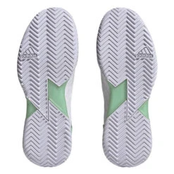 Adidas Adizero Ubersonic 4 Women's Tennis Shoe (White) -Racquet Guys Sports HQ8390 4 FOOTWEAR Photography BottomView transparent 1