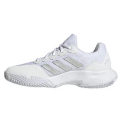 Adidas GameCourt 2 Women's Tennis Shoe (White) -Racquet Guys Sports HQ8476 5 FOOTWEAR Photography SideMedialCenterView transparent