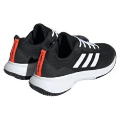 Adidas GameCourt 2 Men's Tennis Shoe (Black/White) -Racquet Guys Sports HQ8478 7 FOOTWEAR Photography BackLateralTopView transparent