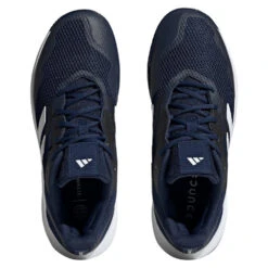 Adidas CourtJam Control Men's Tennis Shoe (Navy/White) 12 Adidas CourtJam Control Men's Tennis Shoe (Navy/White) -Racquet Guys Sports HQ8808 3 FOOTWEAR Photography TopPortraitView transparent