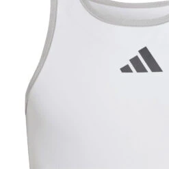 Adidas Girl's Club Tank Top (White) -Racquet Guys Sports HS0566 4 APPAREL Photography DetailView1 transparent