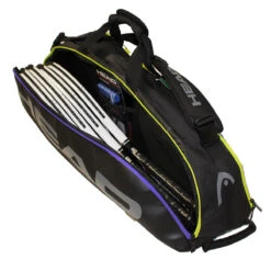 Head Tour Team Combi 6 Pack Racquet Bag (Black/Purple) -Racquet Guys Sports Head 6 Combi 1