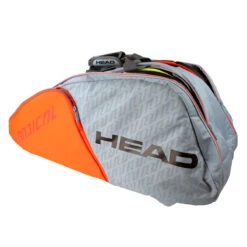 Head Radical Supercombi 9 Pack Racquet Bag (Grey/Orange) -Racquet Guys Sports IMG 2924