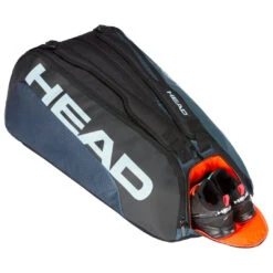 Head Tour Team Monstercombi 12 Pack Racquet Bag (Black/Grey) -Racquet Guys Sports Presentation TourTeam12RMonstercombiblack grey4