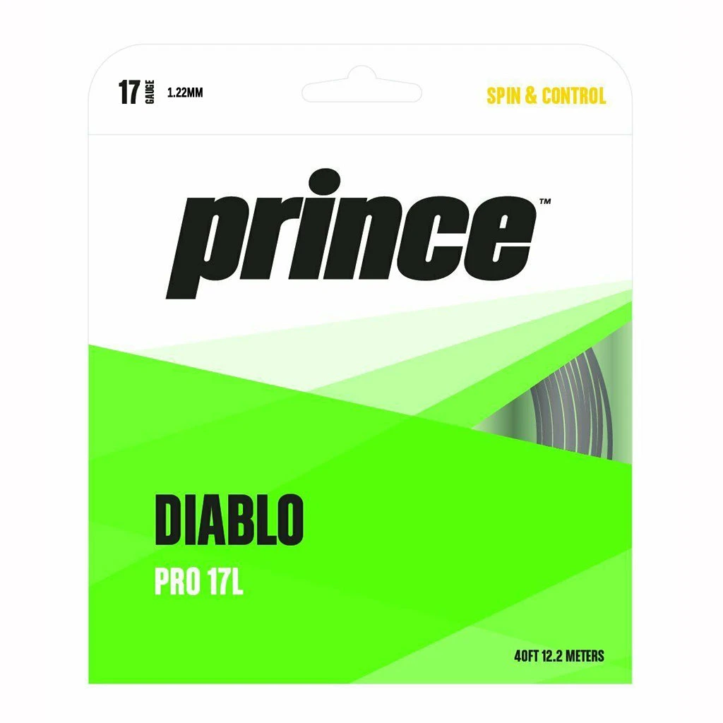 Prince Diablo Pro 17L/1.22 Tennis String (Black) 1 Prince Diablo Pro 17L/1.22 Tennis String (Black)
