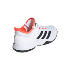 Adidas Ubersonic 4 Junior Tennis Shoe (White/Black/Solar Red) -Racquet Guys Sports S23742 FTW photo back lateral top white
