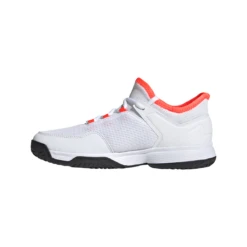 Adidas Ubersonic 4 Junior Tennis Shoe (White/Black/Solar Red) -Racquet Guys Sports S23742 FTW photo side medial center white