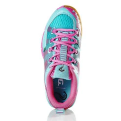 Salming Kobra Women's Indoor Court Shoe (Turquoise/Pink) -Racquet Guys Sports Salming Kobra Women 1237081 6351 03 RacquetGuys
