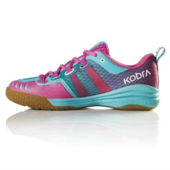 Salming Kobra Women's Indoor Court Shoe (Turquoise/Pink) -Racquet Guys Sports Salming Kobra Women 1237081 6351 04 RacquetGuys