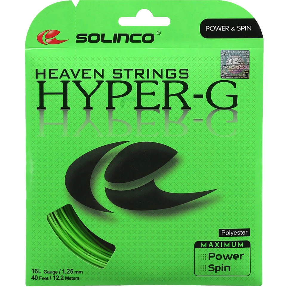 Solinco Hyper-G 16L/1.25 Tennis String (Green) 1 Solinco Hyper-G 16L/1.25 Tennis String (Green)