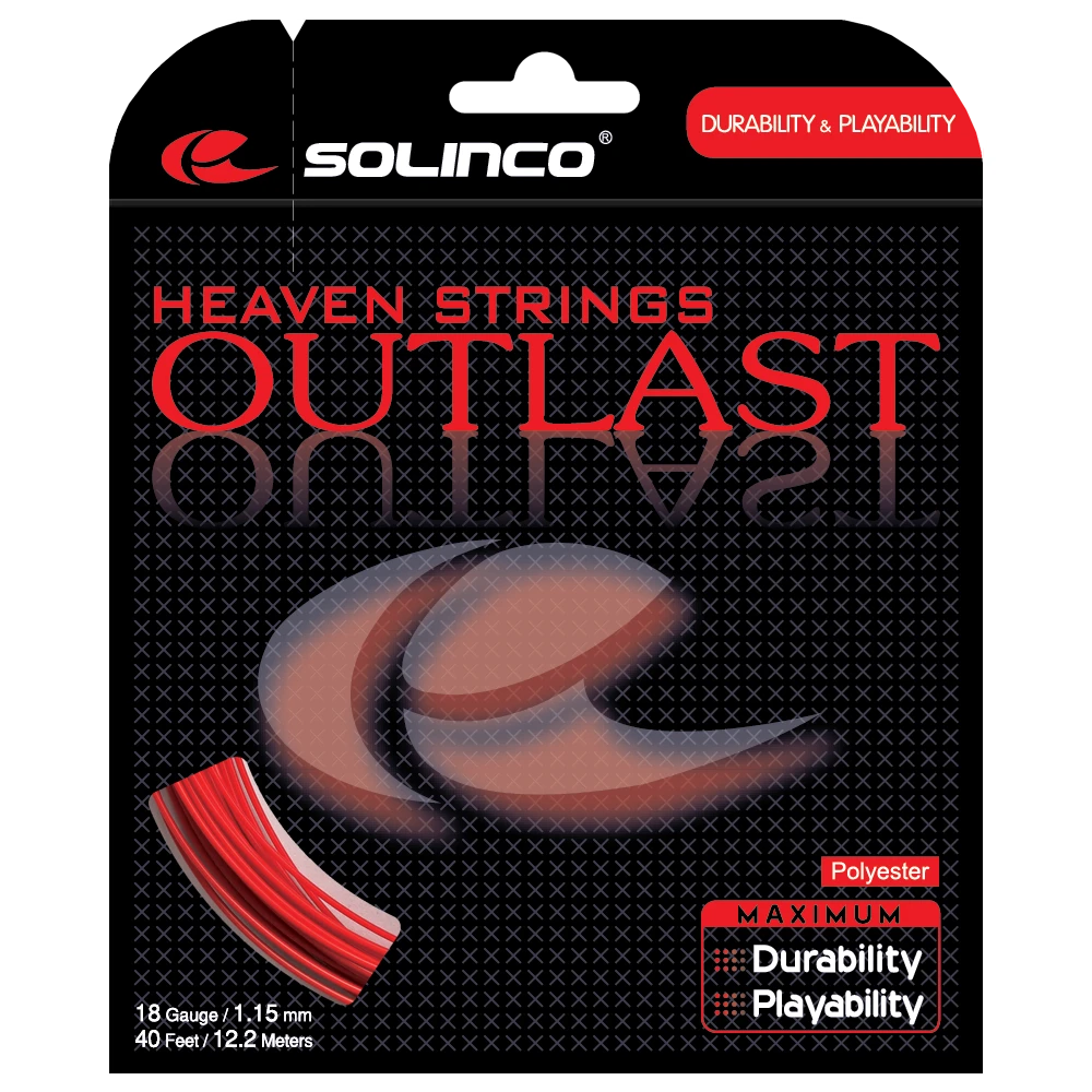 Solinco Outlast 17/1.20 Tennis String (Red) 1 Solinco Outlast 17/1.20 Tennis String (Red)