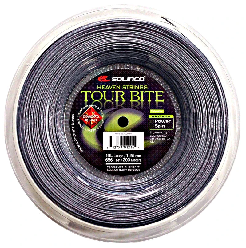 Solinco Tour Bite Diamond Rough 16L/1.25 Tennis String Reel (Silver) 1 Solinco Tour Bite Diamond Rough 16L/1.25 Tennis String Reel (Silver)
